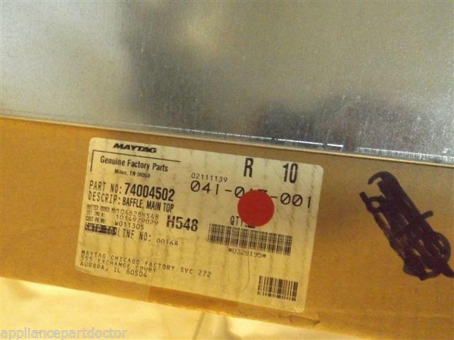 JENN AIR MAYTAG STOVE 74004502 Baffle, Main Top NEW IN BOX JENN AIR MAYTAG STOVE 74004502 Baffle, Main Top NEW IN BOX